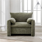 38.6" W Oversized Accent Armchair with Chenille Upholstery