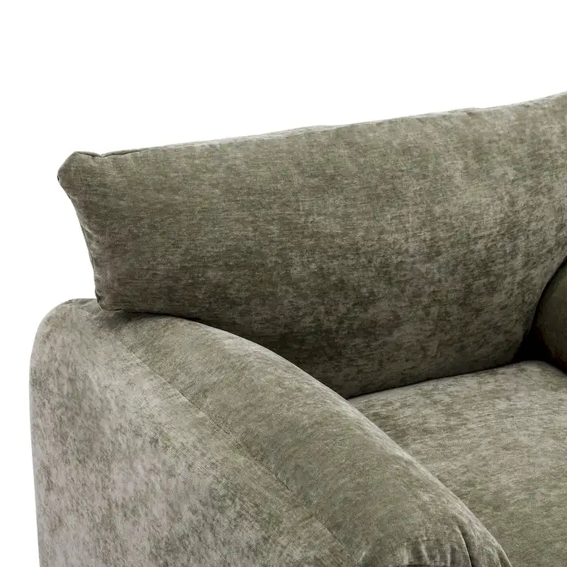 38.6" W Oversized Accent Armchair with Chenille Upholstery