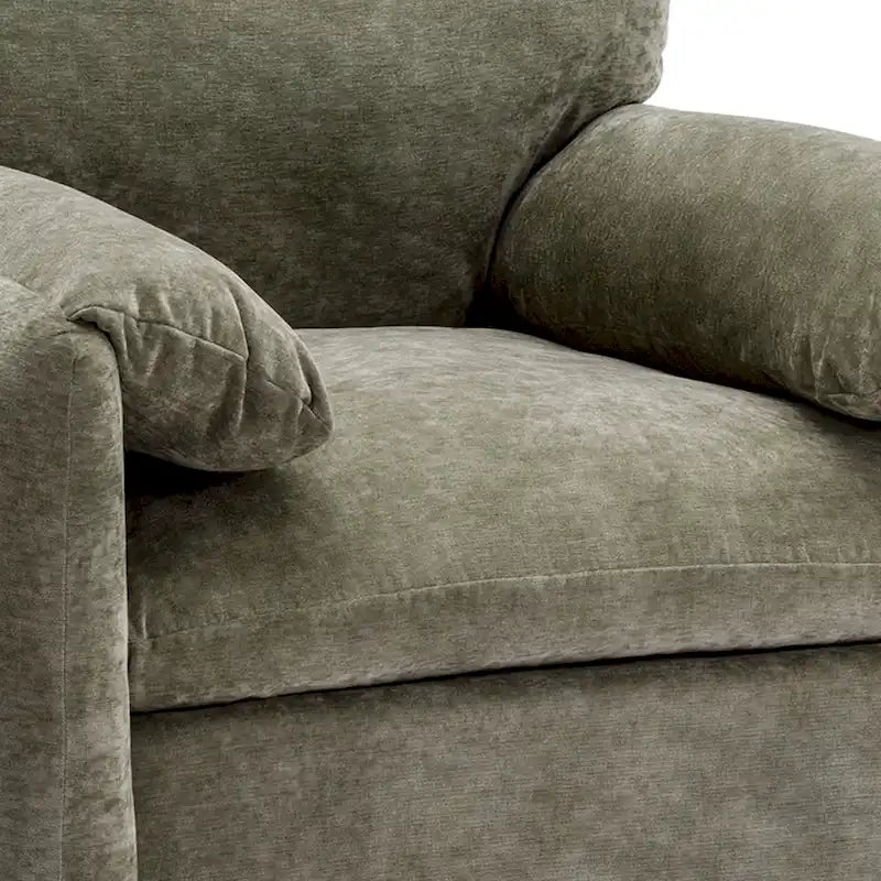 38.6" W Oversized Accent Armchair with Chenille Upholstery