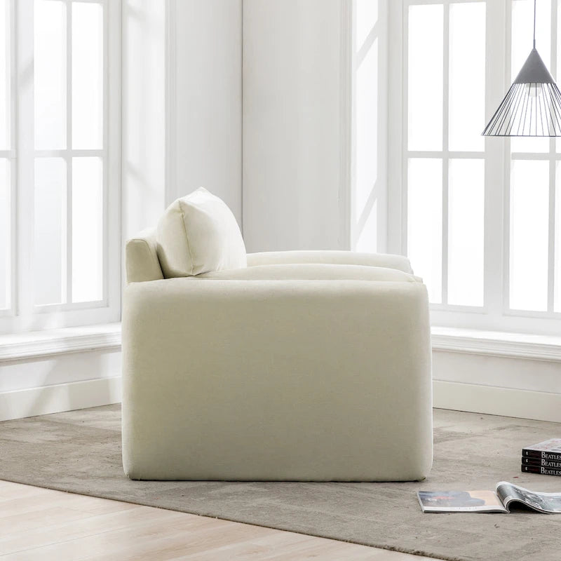 38.6" W Oversized Accent Armchair with Chenille Upholstery