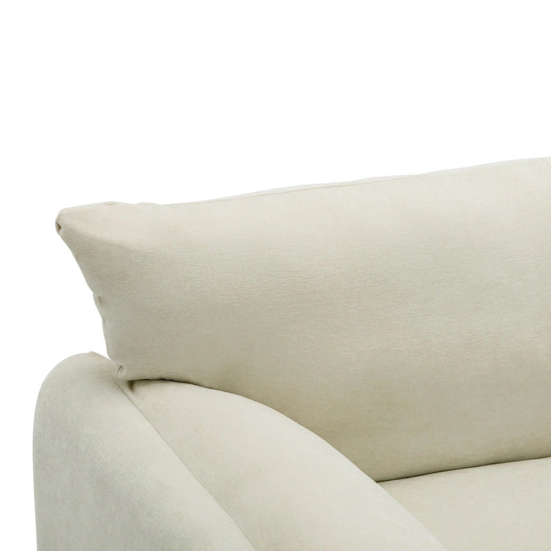 38.6" W Oversized Accent Armchair with Chenille Upholstery