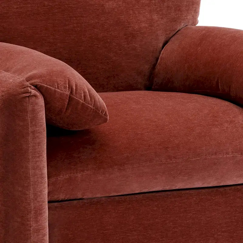 38.6" W Oversized Accent Armchair with Chenille Upholstery