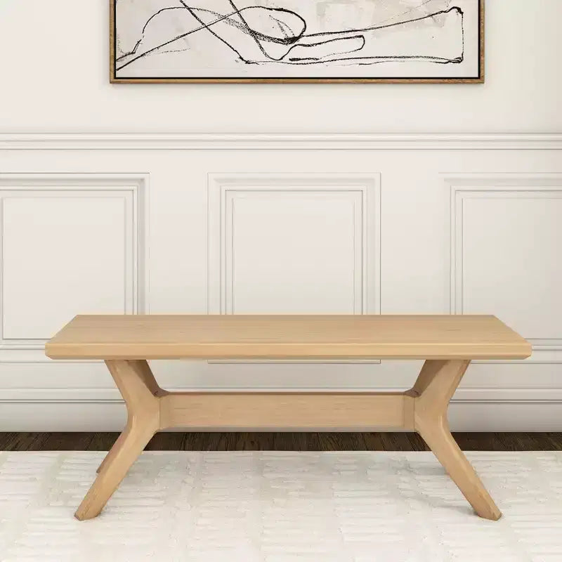 Banc de salle à manger en bois massif Verso Plank+Beam, banc d'entrée 48, banc de chambre minimaliste