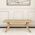 Banc de salle à manger en bois massif Verso Plank+Beam, banc d'entrée 48, banc de chambre minimaliste