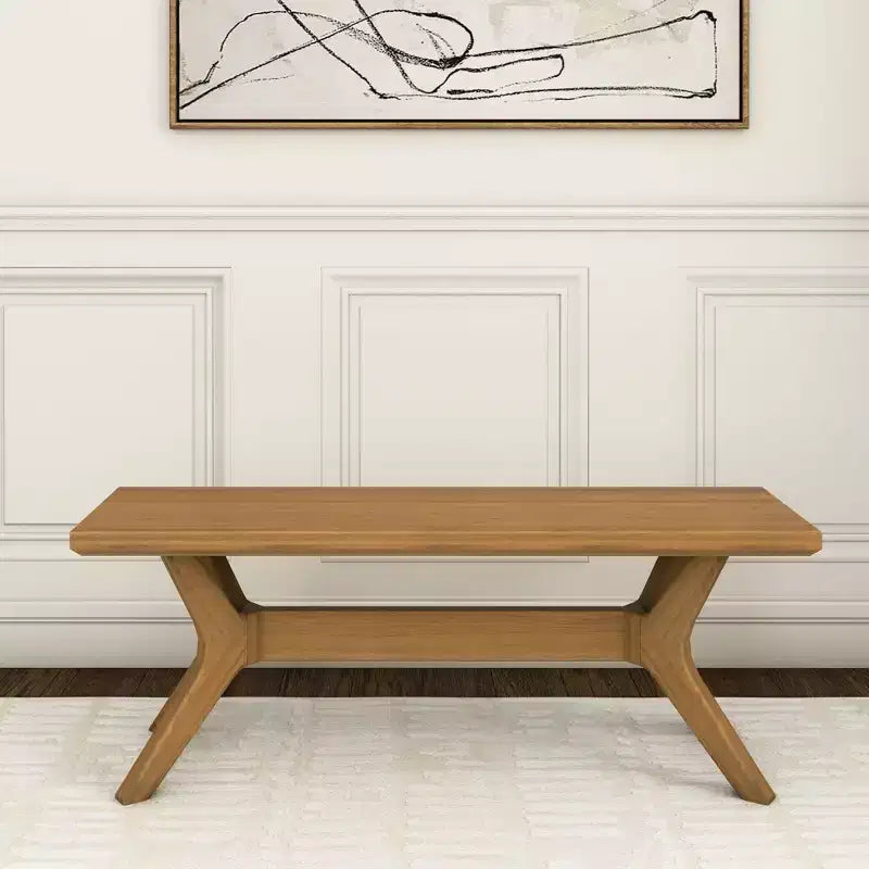 Banc de salle à manger en bois massif Verso Plank+Beam, banc d'entrée 48, banc de chambre minimaliste