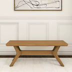 Banc de salle à manger en bois massif Verso Plank+Beam, banc d'entrée 48, banc de chambre minimaliste