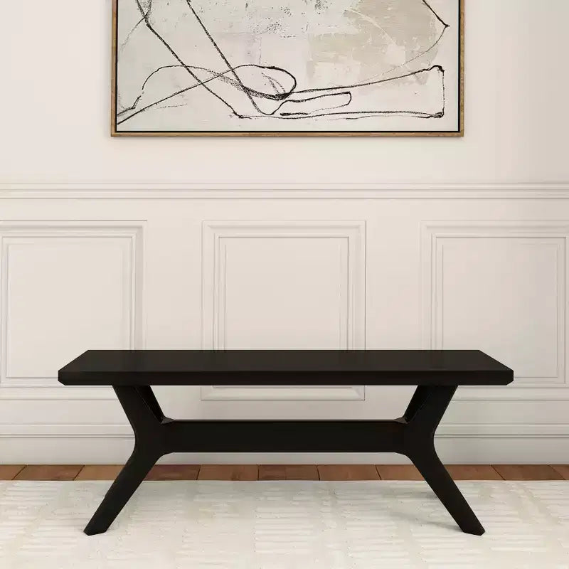 Banc de salle à manger en bois massif Verso Plank+Beam, banc d'entrée 48, banc de chambre minimaliste