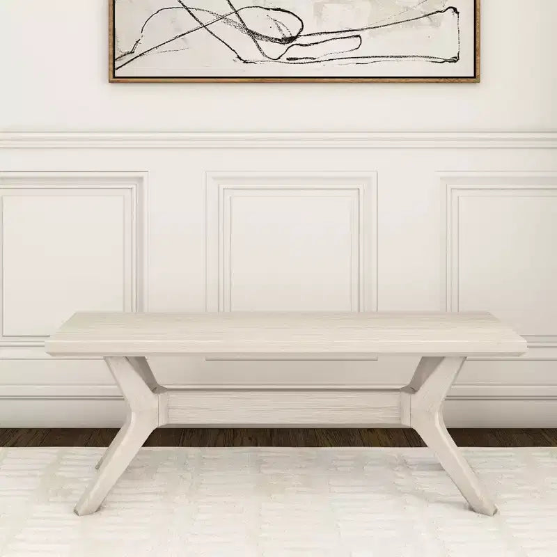 Banc de salle à manger en bois massif Verso Plank+Beam, banc d'entrée 48, banc de chambre minimaliste