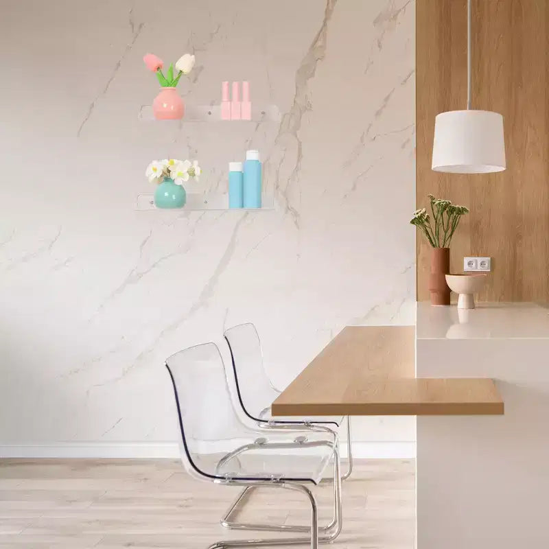 Étagères murales flottantes en acrylique transparent Unique Bargains pour salle de bain et salon