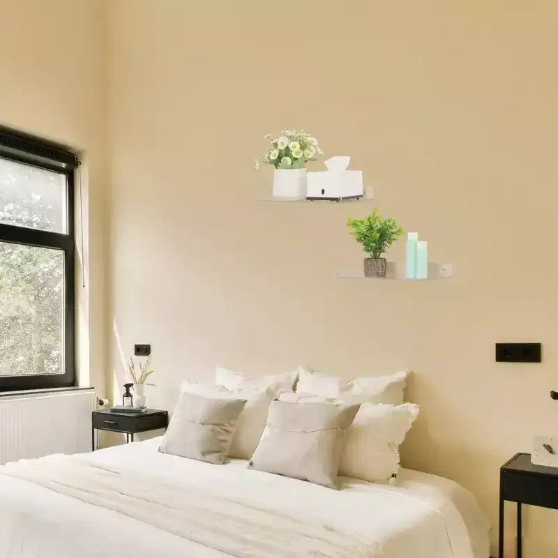 Étagères murales flottantes en acrylique transparent Unique Bargains pour salle de bain et salon