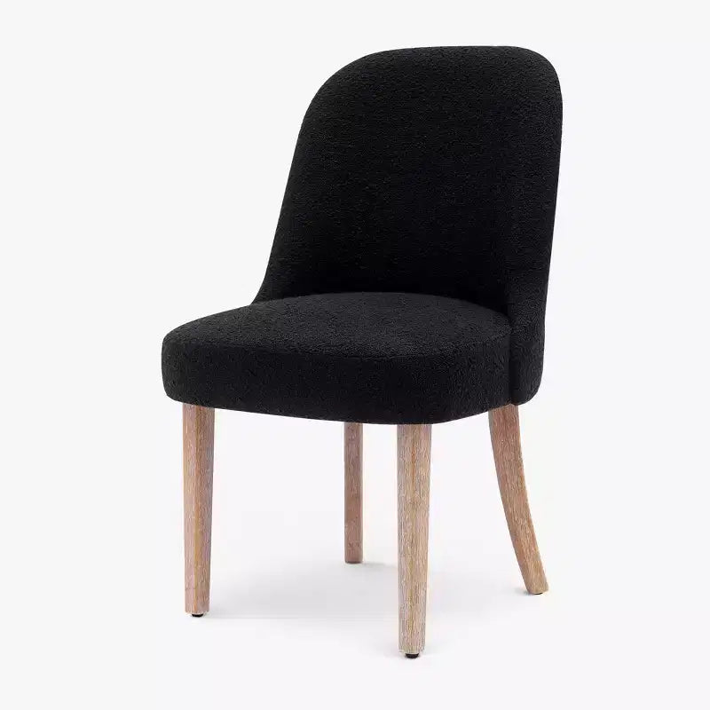 Chaise de salle à manger en bouclette rembourrée de style milieu de siècle WestinTrends