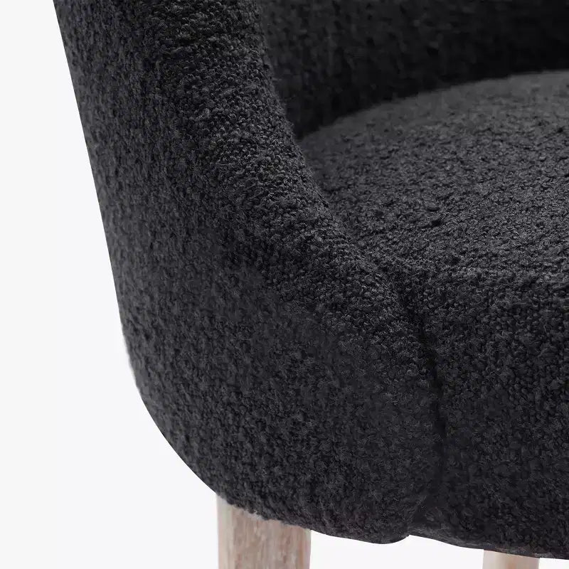 Chaise de salle à manger en bouclette rembourrée de style milieu de siècle WestinTrends