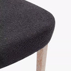 Chaise de salle à manger en bouclette rembourrée de style milieu de siècle WestinTrends