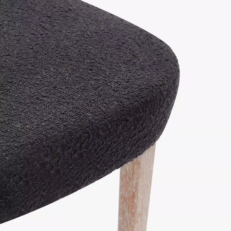 Chaise de salle à manger en bouclette rembourrée de style milieu de siècle WestinTrends