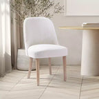Chaise de salle à manger en bouclette rembourrée de style milieu de siècle WestinTrends