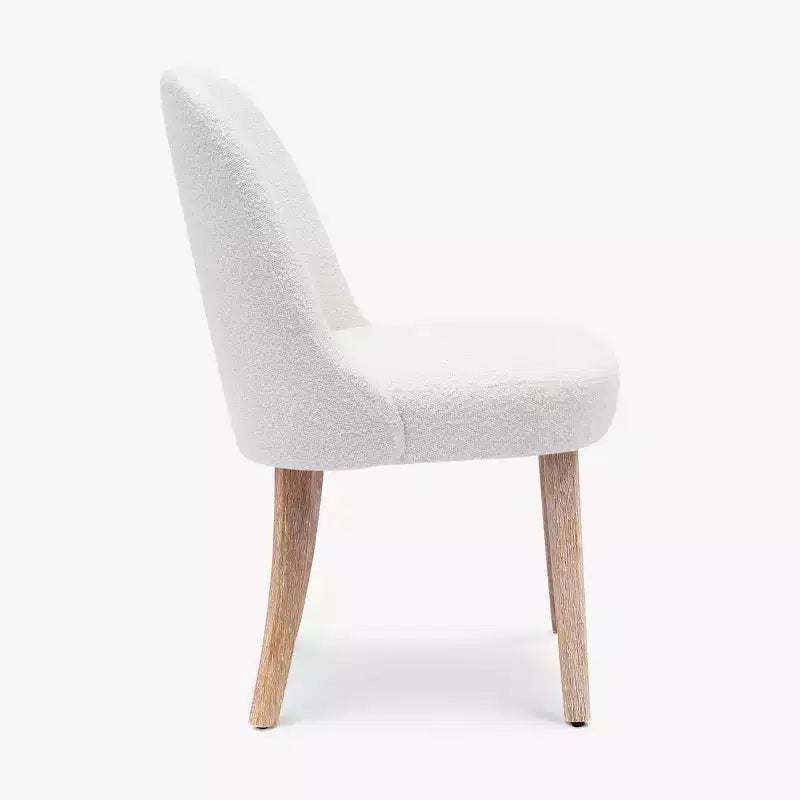 Chaise de salle à manger en bouclette rembourrée de style milieu de siècle WestinTrends