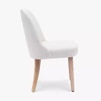 Chaise de salle à manger en bouclette rembourrée de style milieu de siècle WestinTrends