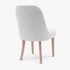 Chaise de salle à manger en bouclette rembourrée de style milieu de siècle WestinTrends