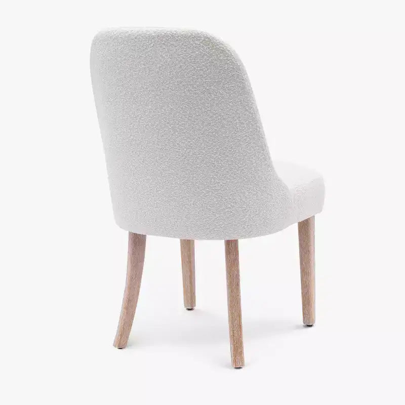 Chaise de salle à manger en bouclette rembourrée de style milieu de siècle WestinTrends