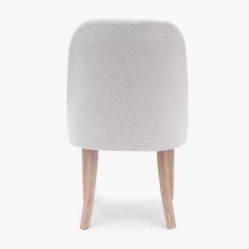 Chaise de salle à manger en bouclette rembourrée de style milieu de siècle WestinTrends