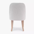 Chaise de salle à manger en bouclette rembourrée de style milieu de siècle WestinTrends