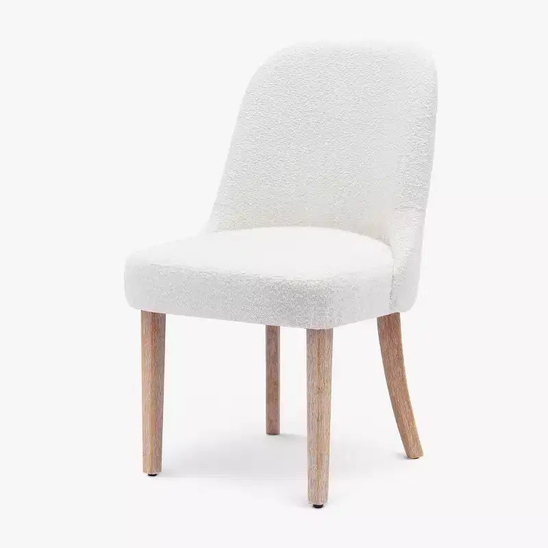 Chaise de salle à manger en bouclette rembourrée de style milieu de siècle WestinTrends