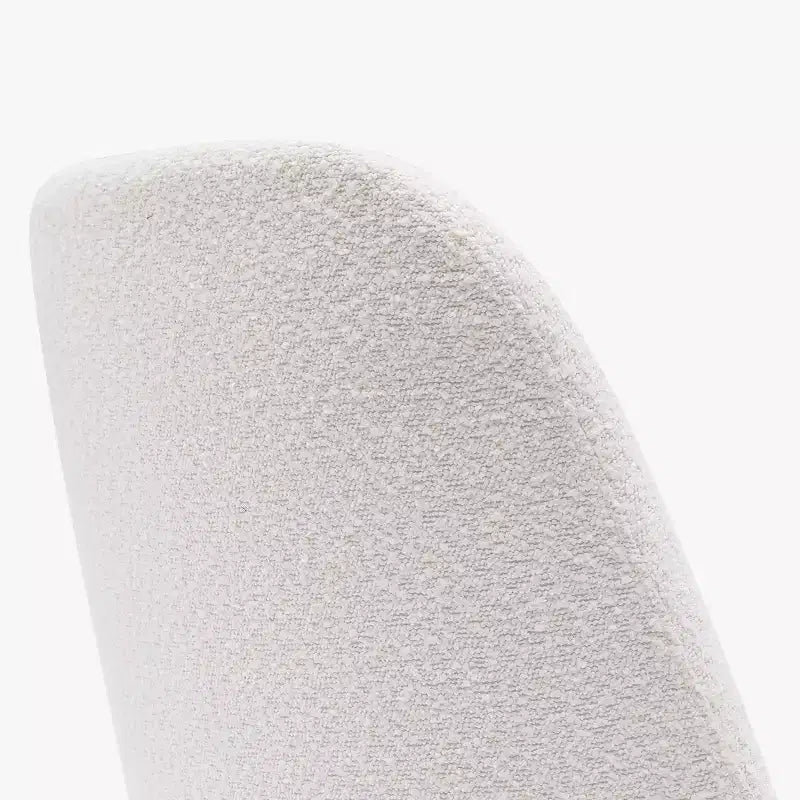 Chaise de salle à manger en bouclette rembourrée de style milieu de siècle WestinTrends