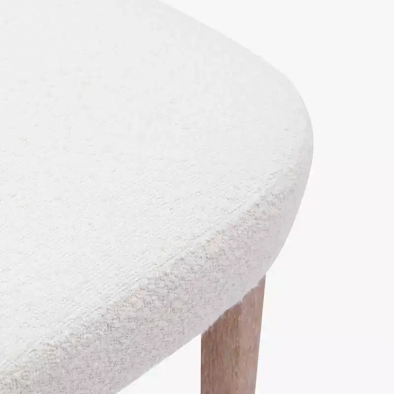 Chaise de salle à manger en bouclette rembourrée de style milieu de siècle WestinTrends
