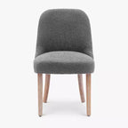 Chaise de salle à manger en bouclette rembourrée de style milieu de siècle WestinTrends