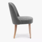 Chaise de salle à manger en bouclette rembourrée de style milieu de siècle WestinTrends