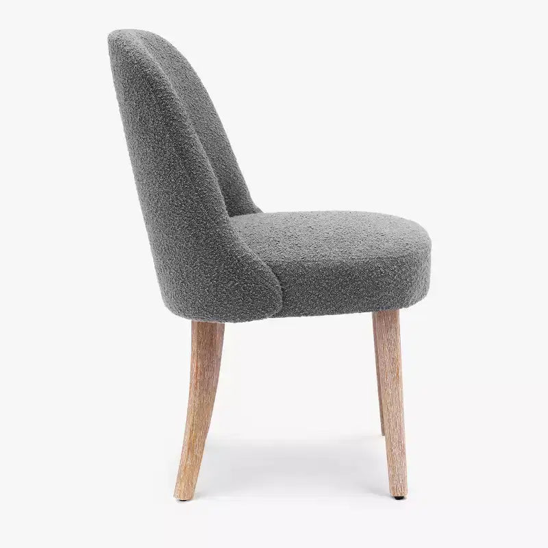 Chaise de salle à manger en bouclette rembourrée de style milieu de siècle WestinTrends