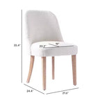 Chaise de salle à manger en bouclette rembourrée de style milieu de siècle WestinTrends