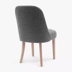 Chaise de salle à manger en bouclette rembourrée de style milieu de siècle WestinTrends