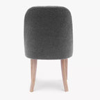 Chaise de salle à manger en bouclette rembourrée de style milieu de siècle WestinTrends