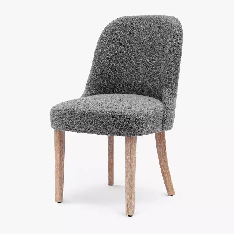 Chaise de salle à manger en bouclette rembourrée de style milieu de siècle WestinTrends