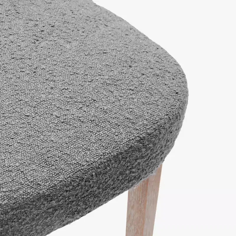 Chaise de salle à manger en bouclette rembourrée de style milieu de siècle WestinTrends