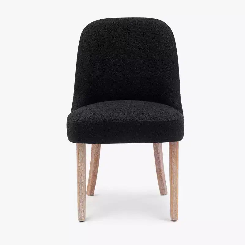 Chaise de salle à manger en bouclette rembourrée de style milieu de siècle WestinTrends