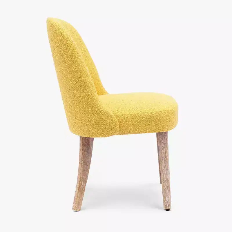 Chaise de salle à manger en bouclette rembourrée de style milieu de siècle WestinTrends