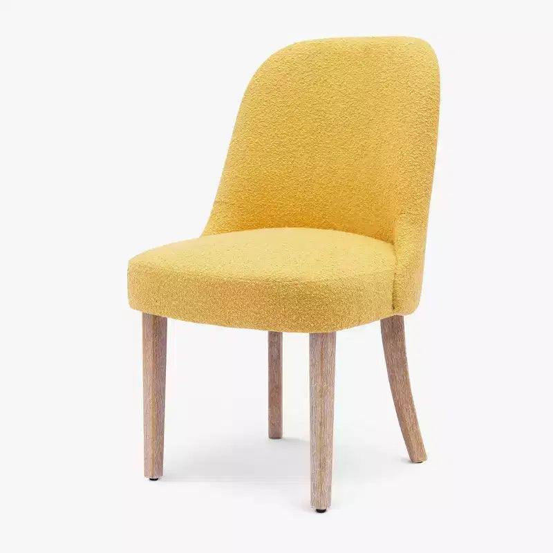 Chaise de salle à manger en bouclette rembourrée de style milieu de siècle WestinTrends