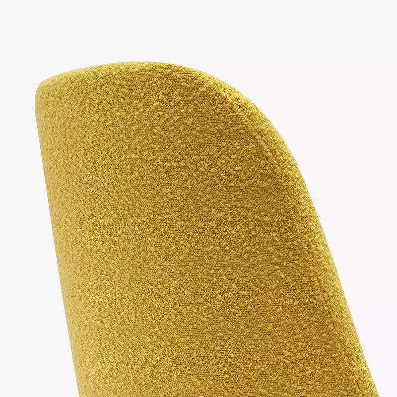 Chaise de salle à manger en bouclette rembourrée de style milieu de siècle WestinTrends