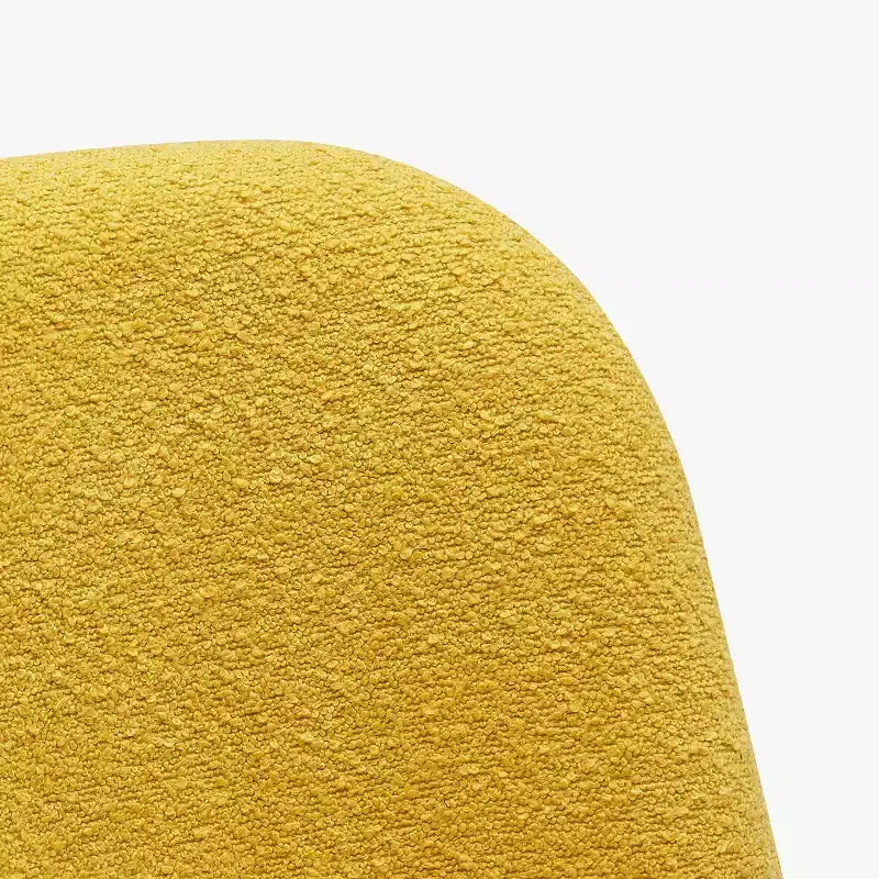 Chaise de salle à manger en bouclette rembourrée de style milieu de siècle WestinTrends