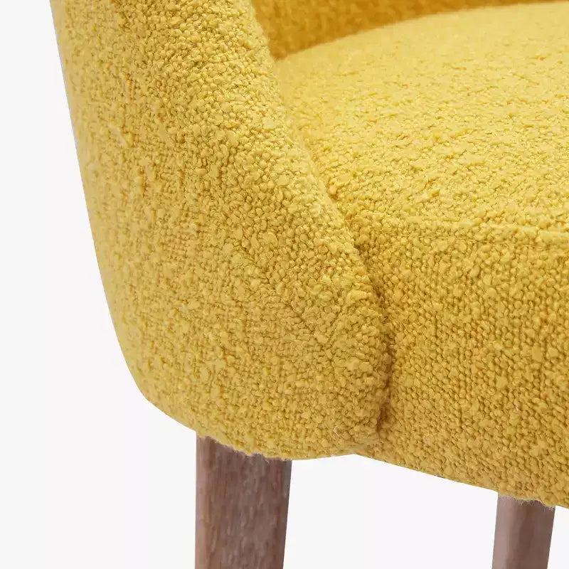 Chaise de salle à manger en bouclette rembourrée de style milieu de siècle WestinTrends