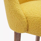 Chaise de salle à manger en bouclette rembourrée de style milieu de siècle WestinTrends