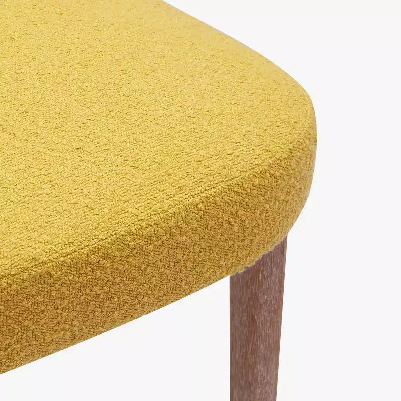 Chaise de salle à manger en bouclette rembourrée de style milieu de siècle WestinTrends