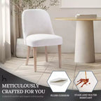 Chaise de salle à manger en bouclette rembourrée de style milieu de siècle WestinTrends