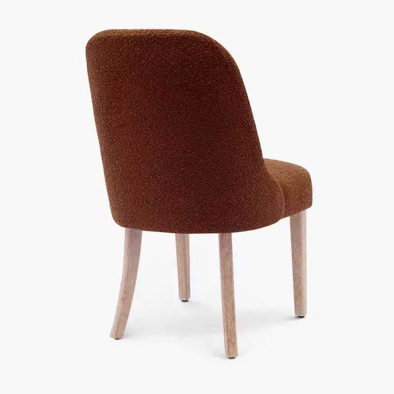 Chaise de salle à manger en bouclette rembourrée de style milieu de siècle WestinTrends