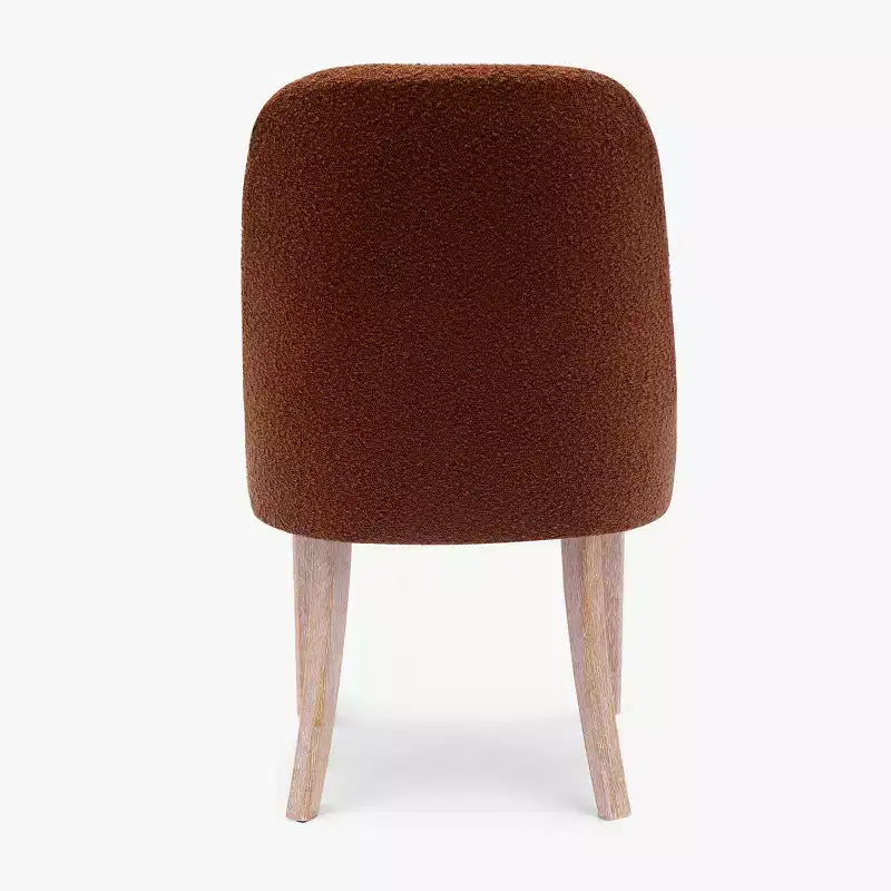 Chaise de salle à manger en bouclette rembourrée de style milieu de siècle WestinTrends