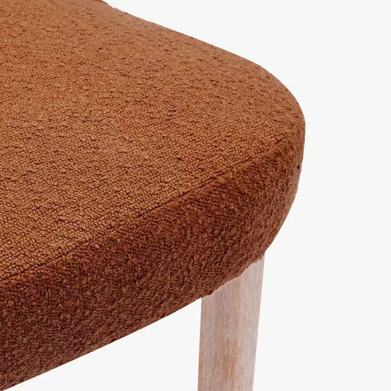 Chaise de salle à manger en bouclette rembourrée de style milieu de siècle WestinTrends
