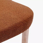Chaise de salle à manger en bouclette rembourrée de style milieu de siècle WestinTrends
