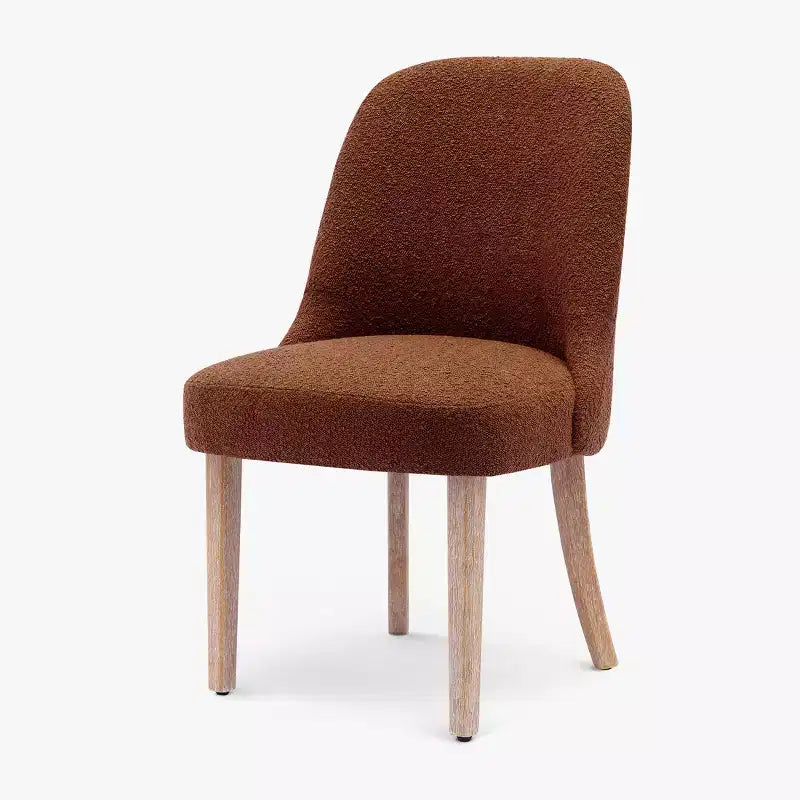 Chaise de salle à manger en bouclette rembourrée de style milieu de siècle WestinTrends